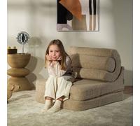 Fauteuil pliant enfant - pouf ?onvertible de jeu flipster en teddy biscuit TU