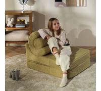 Fauteuil pliant enfant - pouf ?onvertible de jeu flipster en teddy matcha TU