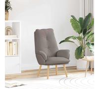 vidaXL Fauteuil relaxant chaise longue d'intérieur en tissu polyester et contreplaqué Gris clair