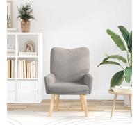 Fauteuil relaxant vidaXL en tissu ressemblant à de la laine bou beige