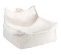 Fauteuil pouf Cream White molletonné