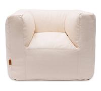 Jollein Fauteuil pouf enfant Twill Natural blanc