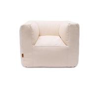 Fauteuil pouf enfant blanc twill natural