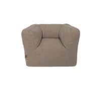 Jollein Fauteuil Enfant - Pouf pour Enfant - Tissu Teddy Doux - Warm Sand - Fauteuil Moelleux pour Tout-Petits - 40x46x37 cm