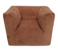 Fauteuil pouf marron velours TU