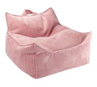 Fauteuil pouf Pink Mousse velours côtelé