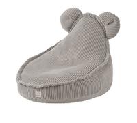 Fauteuil Pouf Siège Poire Oreilles d'Ours pour Bébé Enfants pour la Chambre d'Enfant MISIOO Huggy Bear Velours Côtelé Beige 68x45 cm