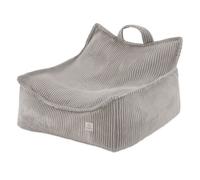 Fauteuil Pouf Siège Poire pour Bébé Enfants pour la Chambre d'Enfant MISIOO Puffy Square Velours Côtelé Beige 77x67x50 cm