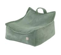 Fauteuil Pouf Siège Poire pour Bébé Enfants pour la Chambre d'Enfant MISIOO Puffy Square Velours Côtelé Vert 77x67x50 cm