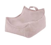 Fauteuil Pouf Siège Poire pour Bébé Enfants pour la Chambre d'Enfant MISIOO Puffy Square Velours Côtelé Rose 77x67x50 cm