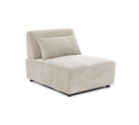 Fauteuil pour canapé modulable en tissu dossier ajustable 85 cm écru Callisto Oviala