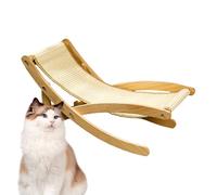 Fauteuil pour Chat en Sisal | Chaise Repose-Pattes pour Animaux avec Griffoir en Sisal | Lit Réglable Lounger Pliable Confortable Meuble pour Animaux De Compagnie
