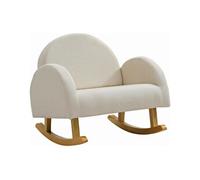 Fauteuil pour enfant à bascule en tissu beige ESLIDA