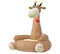 Fauteuil pour Enfant, Chaise Jouet Enfant Siège Canapé pour Bébé en Peluche Girafe Marron