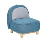 Fauteuil pour Enfant en Forme de Dinosaure en Polyester Bleu et Bois d'Hévé