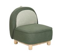 Fauteuil pour Enfant en Forme de Dinosaure en Polyester Vert Foncé et Bois Fabor
