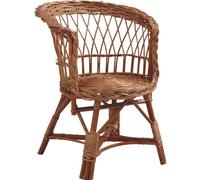 Fauteuil pour enfant en osier buff sans coussin, Dim : 38 x 40 x 48 cm -PEGANE-