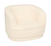Fauteuil pour enfant en tissu et MDF coloris blanc- Longueur 41,5 x Profondeur 36 x Hauteur 45 cm