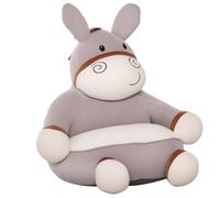 Fauteuil pour enfant HOMCOM Polyester 60x55x60cm Gris, Crème