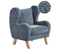 Beliani Fauteuil pour Enfant Moderne en Bou vec Accoudoirs Siège Chaise Bleu Foncé Farum