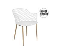 The Home Deco Factory - Fauteuil pour table de jardin design Malaga - Blanc - Malaga blanc G