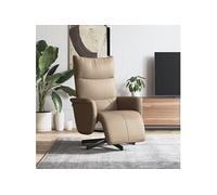 vidaXL Fauteuil réglable avec repose-pieds similicuir cappuccinokleur Marron G