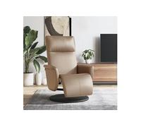 vidaXL Fauteuil inclinable avec repose-pieds – Dossier et accoudoirs – Similicuir cappuccino