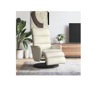 Vidaxl Fauteuil Inclinable Avec Repose-Pieds Crème Similicuir