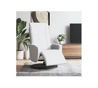 Vidaxl Fauteuil Inclinable Avec Repose-Pieds Blanc Similicuir Blanc