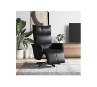 vidaXL Fauteuil réglable avec repose-pieds similicuirnoir Noir G