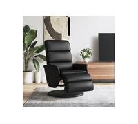 Fauteuil réglable avec repose-pieds similicuirnoir