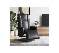 Fauteuil réglable avec repose-pieds similicuirnoir