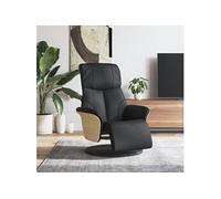 Fauteuil réglable avec repose-pieds similicuirnoir