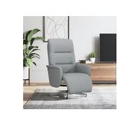 Fauteuil Inclinable avec Repose-pieds Chaise Siège Salon Taupe Tissu vidaXL