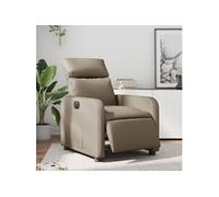 Fauteuil réglable électrique similicuir cappuccino