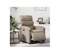 Fauteuil réglable électrique similicuir cappuccino