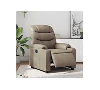 Fauteuil réglable électrique similicuir cappuccino