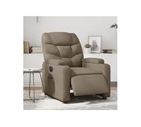 Fauteuil réglable électrique similicuir cappuccino
