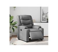 Fauteuil réglable électrique similicuir gris