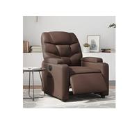 Fauteuil réglable électrique similicuir marron
