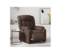 vidaXL Fauteuil inclinable électrique – Fauteuil TV moderne avec accoudoirs, marron similicuir