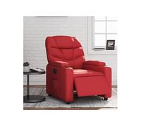 vidaXL Fauteuil inclinable électrique Rouge Similicuir