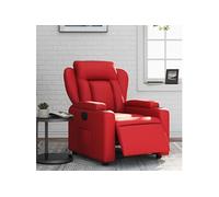 vidaXL Fauteuil réglable électrique similicuir rouge Rouge G