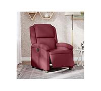 Fauteuil réglable électrique tissu bordeaux