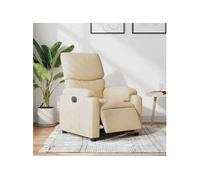 Fauteuil réglable électrique tissu crème