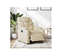 vidaXL Fauteuil réglable électrique tissu crème Crème G