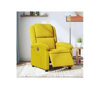 vidaXL Fauteuil inclinable électrique jaune velours
