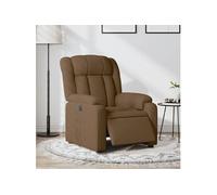 vidaXL Fauteuil inclinable électrique Chaise de relaxation avec accoudoirs Marron tissu