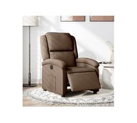 vidaXL Fauteuil inclinable électrique Marron Tissu