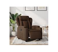 vidaXL Fauteuil inclinable électrique Marron Tissu